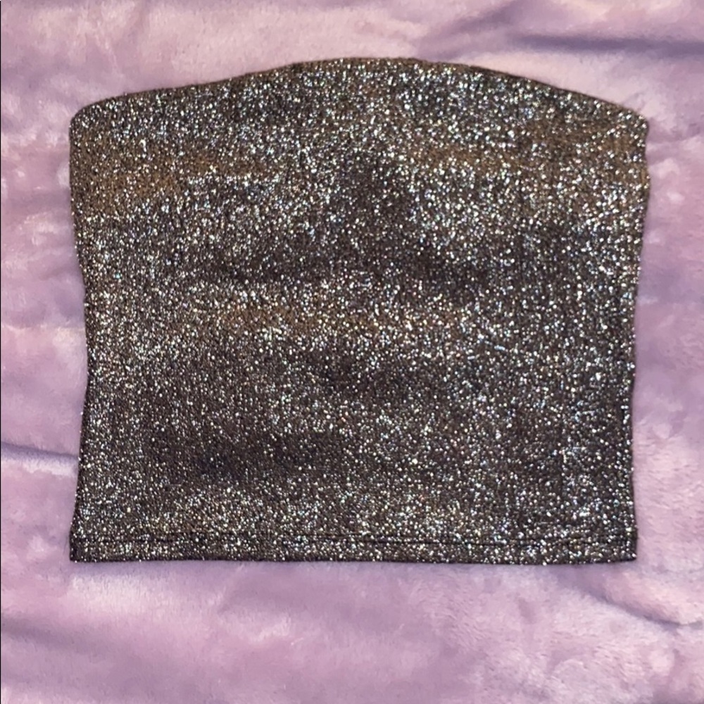 Sparkling grey crop top!!!! New!!